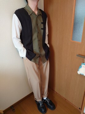 「superNova.（スーパーノヴァ）のアイテム（パンツ）」を使った、たかてぃんさん（メンズ・166cm）の夏コーディネート