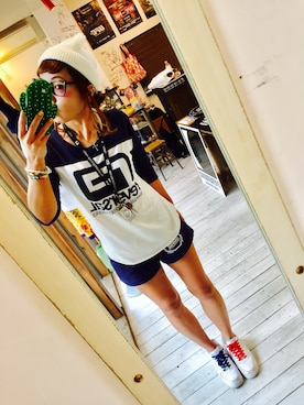 「reversal（リバーサル）のアイテム（帽子）」を使った、maricoさん（レディース・175cm）の冬コーディネート