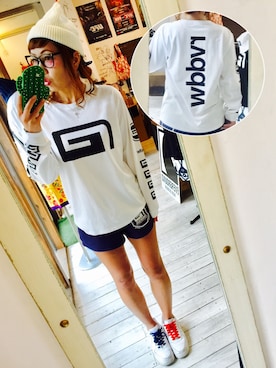 「reversal（リバーサル）のアイテム（帽子）」を使った、maricoさん（レディース・175cm）の春コーディネート