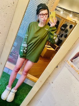 「reversal（リバーサル）のアイテム（帽子）」を使った、maricoさん（レディース・175cm）の秋コーディネート