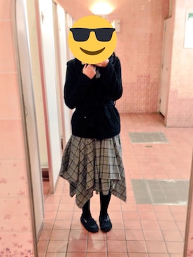 「ペタンコ靴」｜「アイテム（その他アウター）」を使った、asami*さん（レディース・161cm）の冬コーディネート