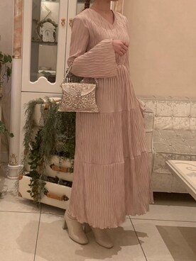 「LOWRYS FARM（ローリーズファーム）のストレッチヒールブーツ　851418（ブーツ）」を使った、yunaさん（レディース・155cm）の冬コーディネート