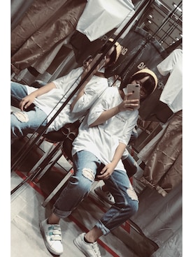 「oversize」｜「アイテム（ニットキャップ/ビーニー）」を使った、杳夏さん（レディース・153cm）の夏コーディネート