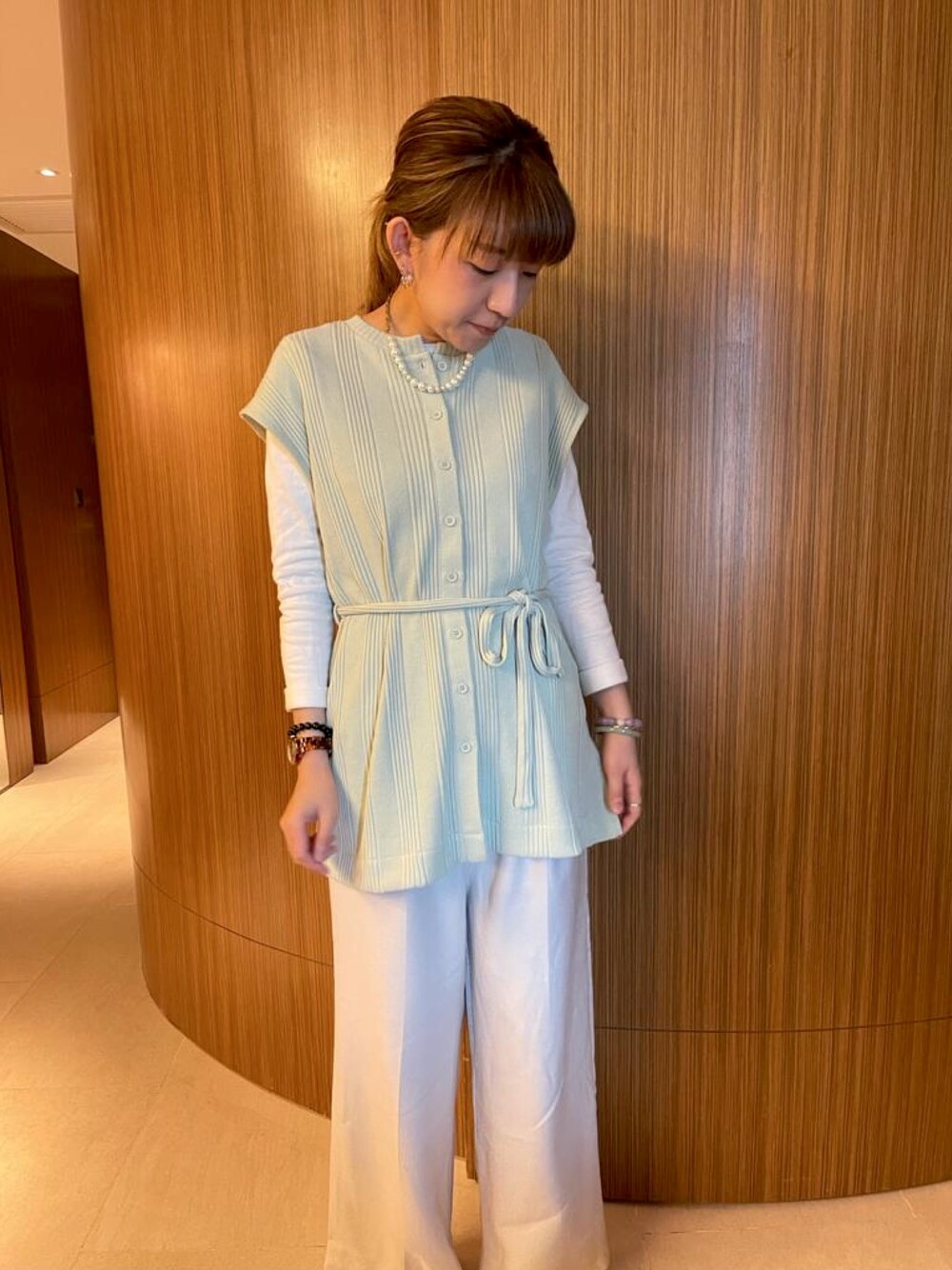 「niko and...のアイテム（ニット/セーター、グリーン系）」を使った、jchan1118さん（レディース・165cm）の冬コーディネートの1枚目の写真