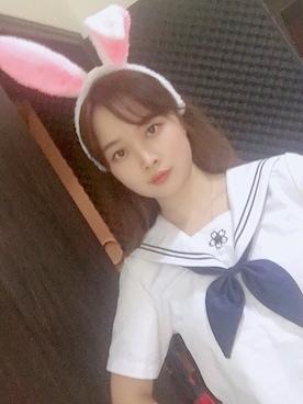 「V（ブイ）のアイテム」を使った、米の纸さん（レディース・155cm）の冬コーディネート