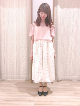「スカーチョ」｜「アイテム（ワンピース/ドレス）」を使った、miho fujimotoさん（レディース・154cm）の春コーディネート