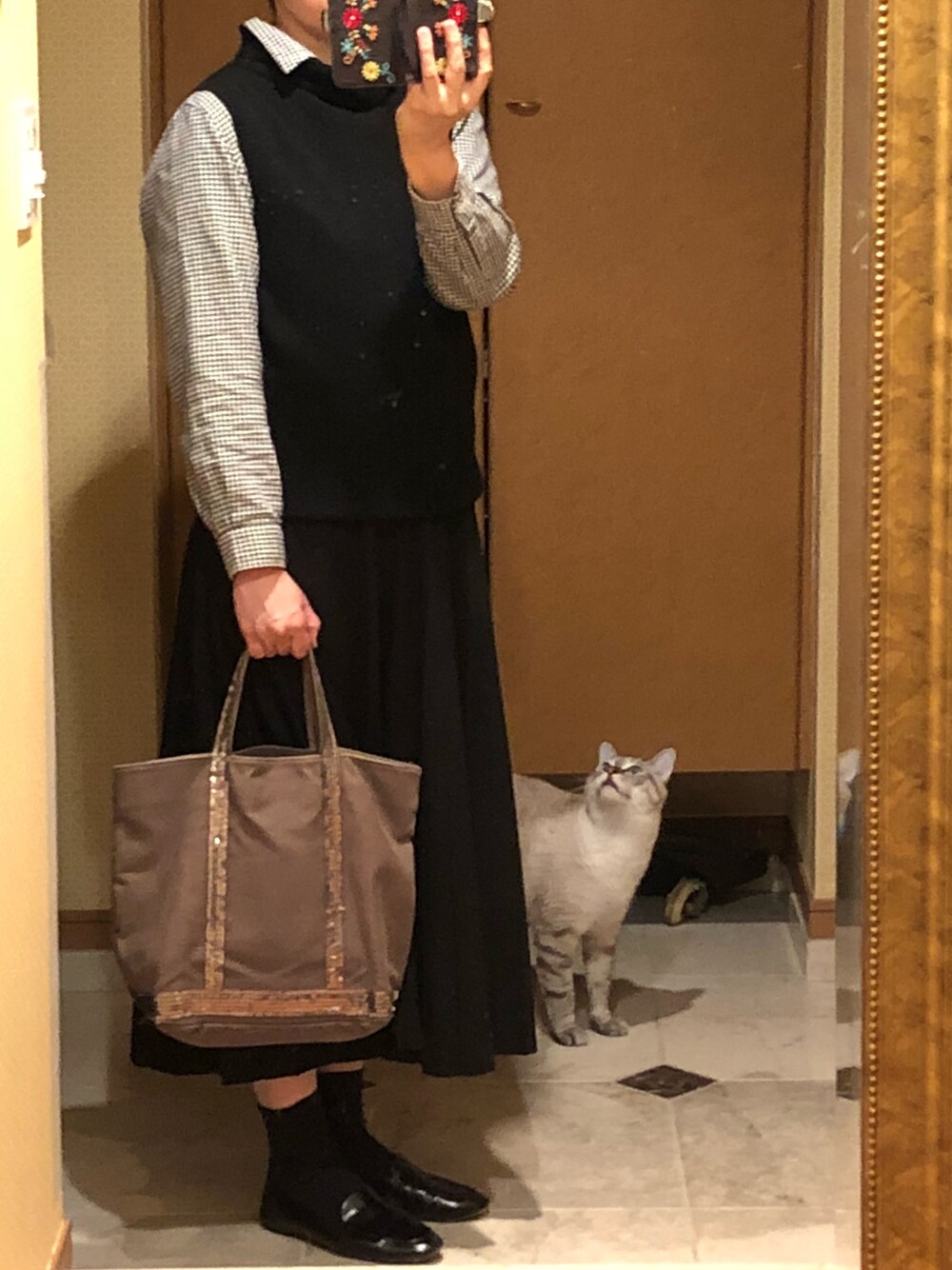 マーガレットハウエル　SHAWL COLLAR VEST カシミヤシルク　2 マーガレットハウエルSHAWL COLLAR VEST カシミヤシルク2