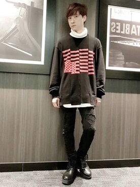 Edward Liaoさん（メンズ・172cm）の冬コーディネート