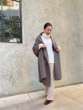 「UNITED ARROWS（ユナイテッドアローズ）のアイテム（ピアス（両耳用））」を使った、DEGAWAAKIKOさん（レディース・153cm）の秋コーディネート