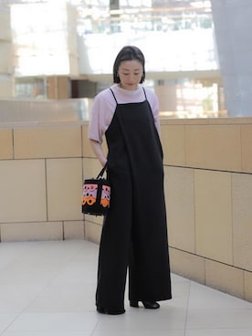 「UNITED ARROWS（ユナイテッドアローズ）のアイテム（オールインワン・サロペット）」を使った、DEGAWAAKIKOさん（レディース・153cm）の春コーディネート