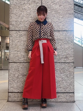 「REDYAZEL（レディアゼル）のアイテム（パンツ）」を使った、Maさん（レディース・161cm）の秋コーディネート