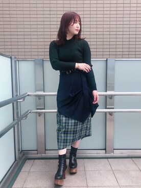「REDYAZEL（レディアゼル）のアイテム（スカート）」を使った、Maさん（レディース・161cm）の秋コーディネート