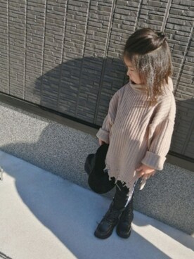 sou ✡ reiさん（キッズ・100cm）の冬コーディネート