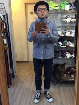 「URBAN RESEARCH（アーバンリサーチ）のアイテム（マウンテンパーカー）」を使った、🌟ぴかちゃん🌟低身長さん（メンズ・166cm）の秋コーディネート