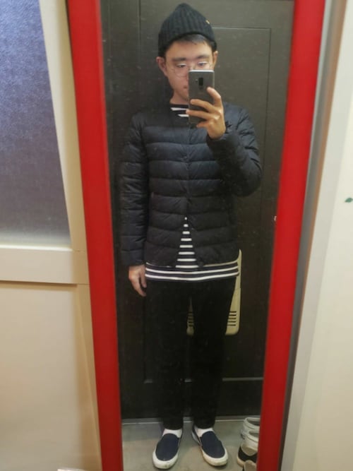 ぴかちゃん 相互フォロー 無印良品のダウンジャケット コートを使ったコーディネート Wear