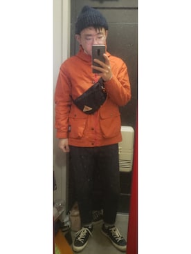 マウンテンパーカー オレンジ系 を使ったメンズ人気ファッションコーディネート Wear