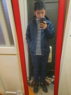 「caqu（サキュウ）のアイテム」を使った、🌟ぴかちゃん🌟低身長さん（メンズ・166cm）の春コーディネート