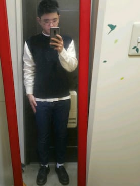 「caqu（サキュウ）のアイテム」を使った、🌟ぴかちゃん🌟低身長さん（メンズ・166cm）の春コーディネート