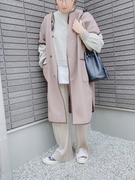 「パイピングコート」｜「アイテム（スウェット）」を使った、coco☆2009さん（レディース・157cm）の秋コーディネート