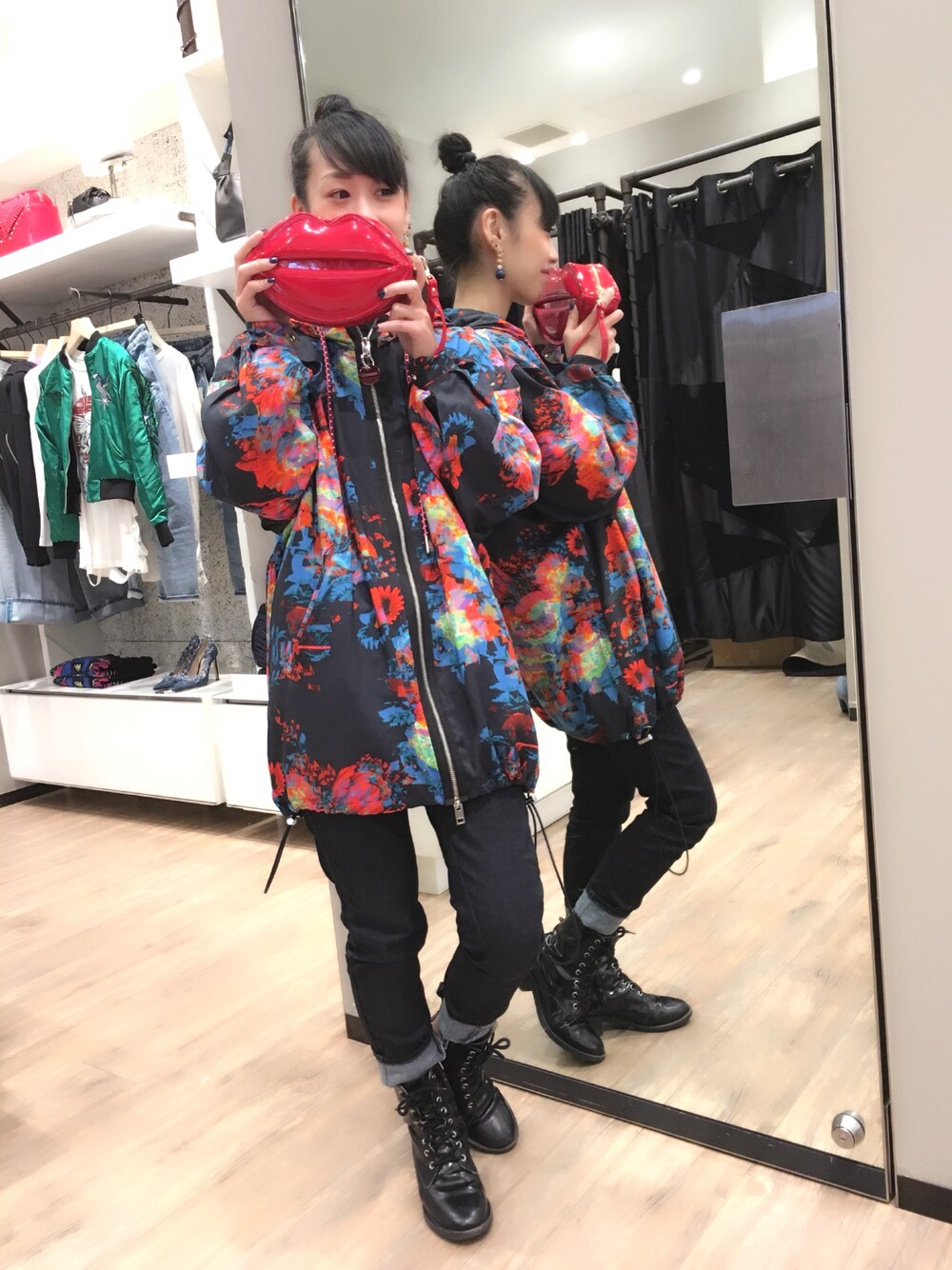 「Diesel、デニム、denim、キャンペーン、バレンタイン」｜「DIESELのアイテム（ジャケット/アウター、その他）」を使った、DIESEL_yuki.uさん（レディース・156cm）の冬コーディネートの1枚目の写真
