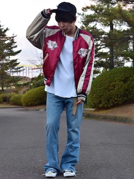 「CONVERSE（コンバース）のCONVERSE コンバース ジャック パーセル / JACK PURCEL（スニーカー）」を使った、naokiさん（メンズ・172cm）の冬コーディネート