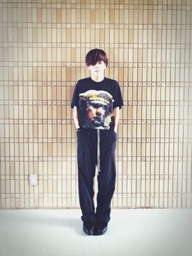 「RICK OWENS」｜「アイテム（アナログ腕時計）」を使った、しょーたろんさん（メンズ・167cm）の夏コーディネート