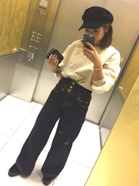 「Saint Laurent（サンローラン）のアイテム（財布）」を使った、はづきさん（レディース・152cm）の秋コーディネート