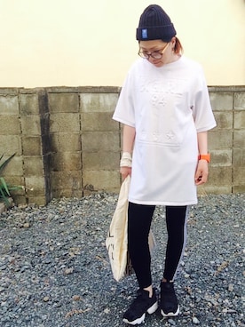 「CIBONE（シボネ）のアイテム（バッグ）」を使った、Yayoiさん（レディース・163cm）の夏コーディネート