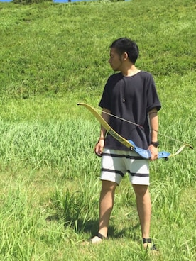 「N.HOOLYWOOD」｜「アイテム（その他）」を使った、ぐっさんさん（メンズ・175cm）の夏コーディネート