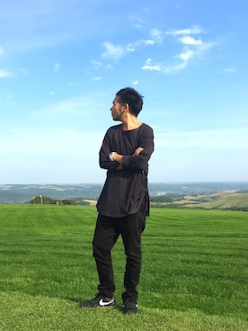「SHIPS JET BLUE（シップスジェットブルー）のアイテム（Tシャツ/カットソー）」を使った、ぐっさんさん（メンズ・175cm）の秋コーディネート