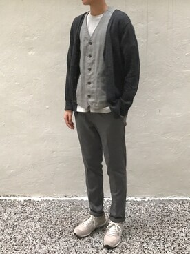「plain-me（プレインミー）のアイテム（パンツ）」を使った、ererwuさん（レディース・170cm）の秋コーディネート