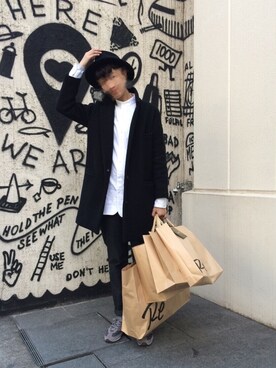 「plain-me（プレインミー）のアイテム（トップス）」を使った、ererwuさん（レディース・169cm）の秋コーディネート