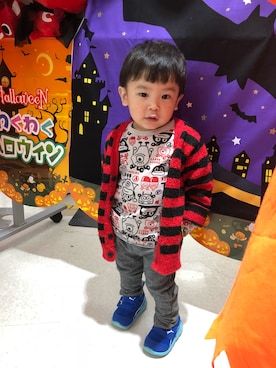 「PARTY PARTY（パーティーパーティー）のアイテム」を使った、pepe☻ryo❀sup♔twaさん（キッズ・80cm）の秋コーディネート