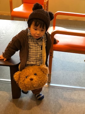 「PARTY PARTY（パーティーパーティー）のアイテム」を使った、pepe☻ryo❀sup♔twaさん（キッズ・90cm）の冬コーディネート