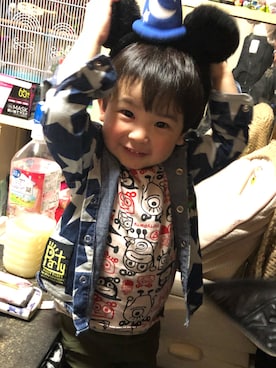 「PARTY PARTY（パーティーパーティー）のアイテム」を使った、pepe☻ryo❀sup♔twaさん（キッズ・90cm）の春コーディネート