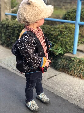 「アイテム（マウンテンパーカー）」を使った、pepe☻ryo❀sup♔twaさん（キッズ・90cm）の春コーディネート