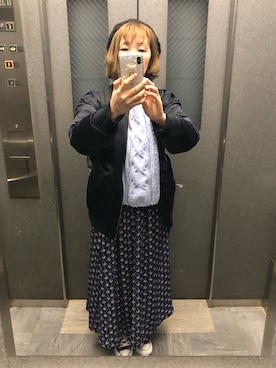 「ブルーコーデ」｜「アイテム（MA-1）」を使った、pepe☻ryo❀sup♔twaさん（レディース・158cm）の春コーディネート