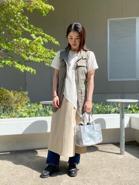 ミリタリージャケットを使った 夏コーデ のレディース人気ファッションコーディネート Wear
