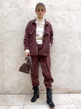 「TrAnsference - T/f （トランスファレンス）のアイテム」を使った、N.さん（レディース・153cm）の春コーディネート