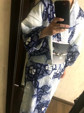 「帯留め」｜めぇめぇ羊さん（レディース・162cm）の夏コーディネート