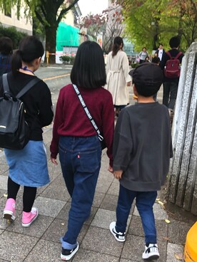 「アイテム（バッグ）」を使った、morimoriさん（キッズ・145cm・10代）の秋コーディネート