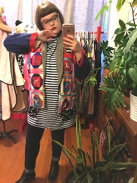 「MONKI（モンキ）のアイテム（ドレス）」を使った、A l ë n a さん（レディース・165cm）の冬コーディネート
