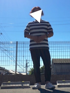 「US RAGS（ユーエスラグス）のアイテム（トップス）」を使った、KOJI-Dさん（メンズ・169cm）の夏コーディネート