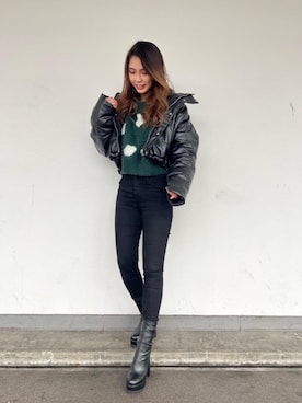 「SPIRALGIRL（スパイラルガール）のアイテム（ジャケット/アウター）」を使った、あこさん（レディース・164cm）の冬コーディネート