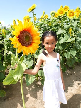 「TOMMY HILFIGER（トミーヒルフィガー）のアイテム（ワンピース/ドレス）」を使った、Hiroko Nishimuraさん（キッズ・110cm）の夏コーディネート
