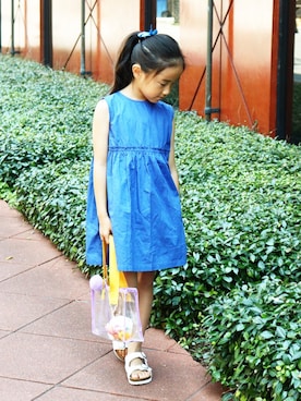 「Lee（リー）のアイテム（シューズ）」を使った、Hiroko Nishimuraさん（キッズ・120cm）の夏コーディネート