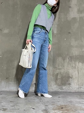 「PUBLUX（パブリュクス）のアイテム（ブーツ）」を使った、shiiiho29さん（レディース・163cm）の冬コーディネート