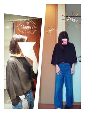 「テロテロ」｜ぷぉつさん（レディース・158cm）の春コーディネート