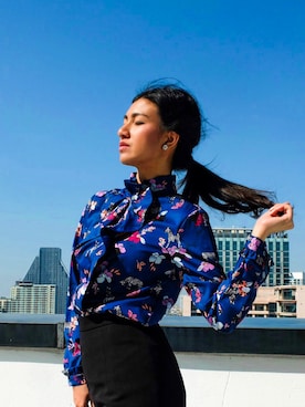 「Lyn Aroundのアイテム」を使った、テラーのレビューさん（レディース・167cm）の夏コーディネート