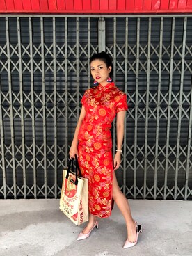 「red」｜「アイテム（パンプス）」を使った、テラーのレビューさん（レディース・167cm）の冬コーディネート